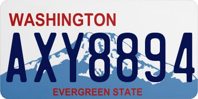 WA license plate AXY8894