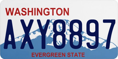 WA license plate AXY8897