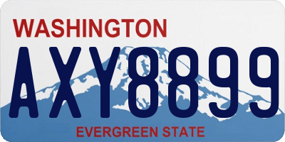 WA license plate AXY8899