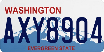 WA license plate AXY8904