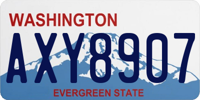 WA license plate AXY8907