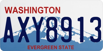 WA license plate AXY8913