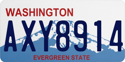 WA license plate AXY8914