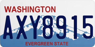 WA license plate AXY8915