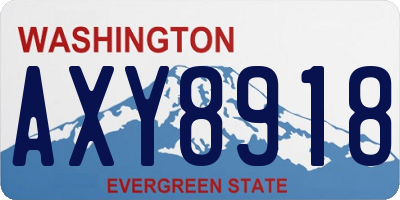 WA license plate AXY8918