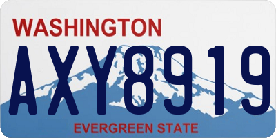 WA license plate AXY8919