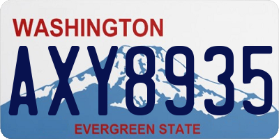 WA license plate AXY8935