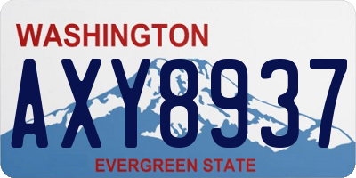 WA license plate AXY8937