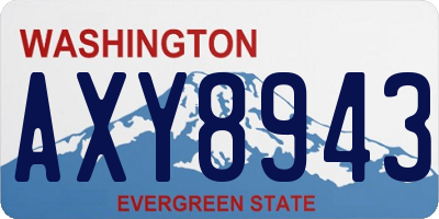 WA license plate AXY8943