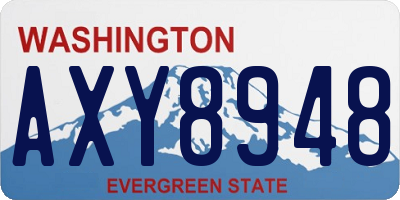 WA license plate AXY8948
