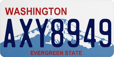 WA license plate AXY8949