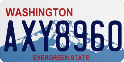 WA license plate AXY8960