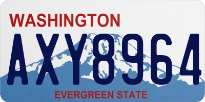 WA license plate AXY8964