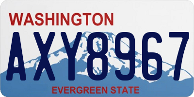 WA license plate AXY8967