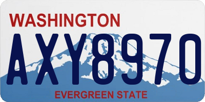 WA license plate AXY8970