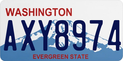 WA license plate AXY8974