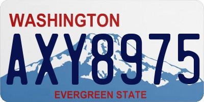 WA license plate AXY8975