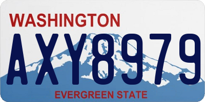 WA license plate AXY8979