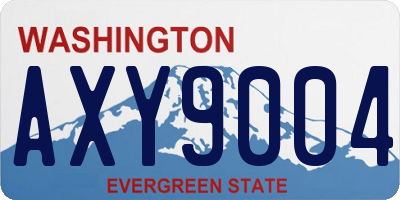 WA license plate AXY9004