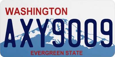 WA license plate AXY9009