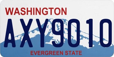 WA license plate AXY9010