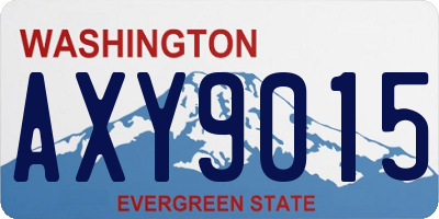 WA license plate AXY9015