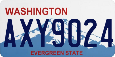 WA license plate AXY9024