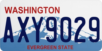 WA license plate AXY9029
