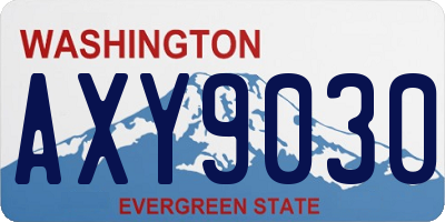 WA license plate AXY9030
