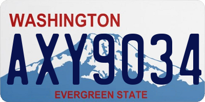 WA license plate AXY9034