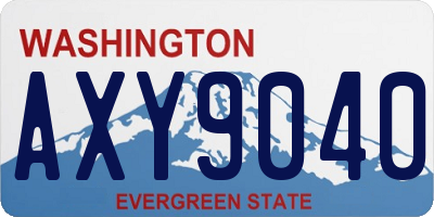 WA license plate AXY9040