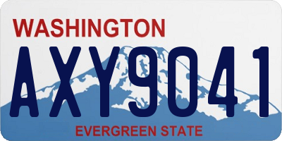 WA license plate AXY9041