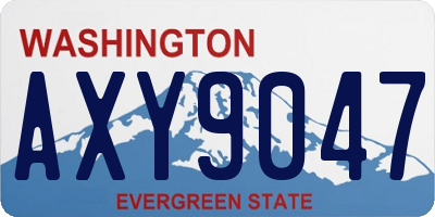 WA license plate AXY9047