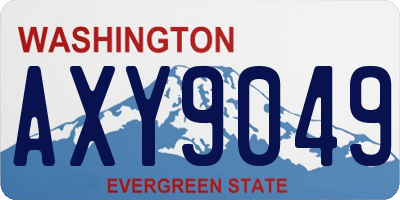 WA license plate AXY9049