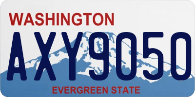 WA license plate AXY9050