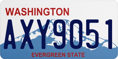 WA license plate AXY9051