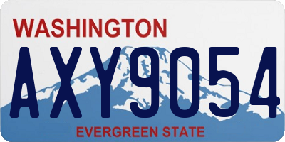 WA license plate AXY9054
