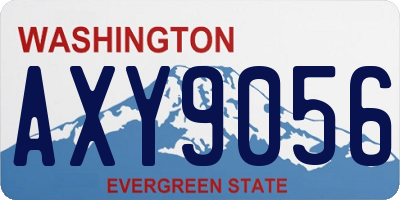 WA license plate AXY9056