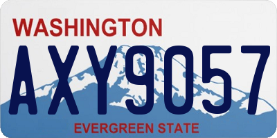 WA license plate AXY9057