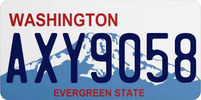 WA license plate AXY9058