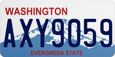 WA license plate AXY9059