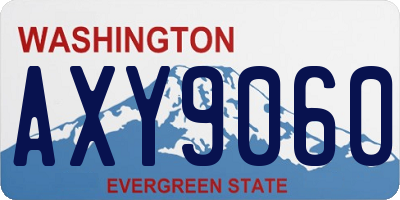 WA license plate AXY9060