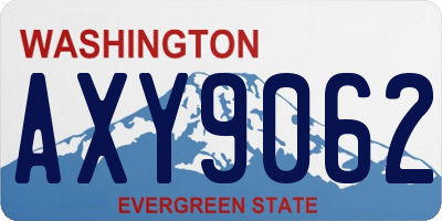 WA license plate AXY9062