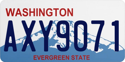 WA license plate AXY9071