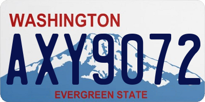 WA license plate AXY9072
