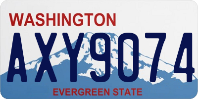 WA license plate AXY9074
