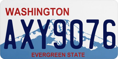 WA license plate AXY9076