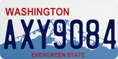WA license plate AXY9084