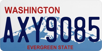 WA license plate AXY9085