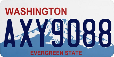 WA license plate AXY9088